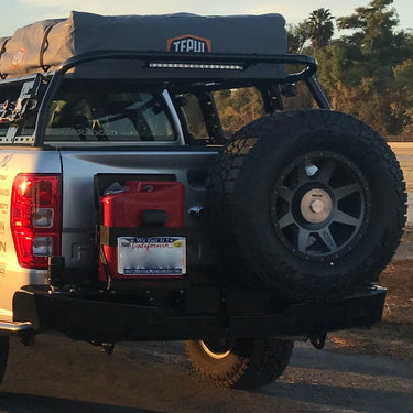 AFN 4x4 Accessories 48002539 Rear Bumper with Wheelcarrier & Jerrycan-holder for Ford Ranger 2019-2023